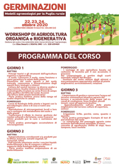 Programma del workshop di Agricoltura Organica e Rigenerativa